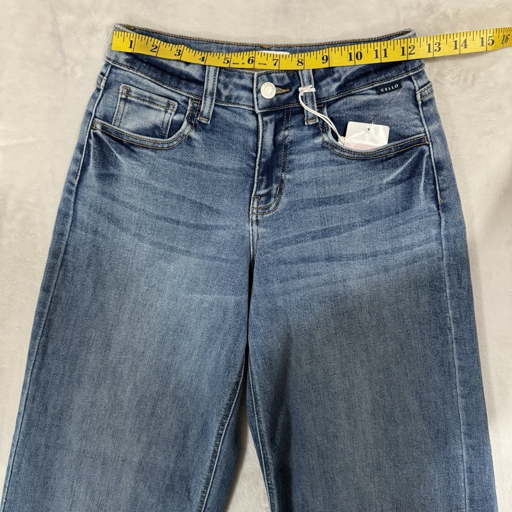 NWT Cello Low Rise Wide Leg Jeans Size 1 24 Stretch Skater Baggy Y2K Streetwear - Picture 10 of 15
